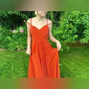 Women’s maxi long orange formal dress size XXL